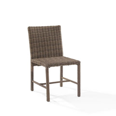 Crosley Bradenton 2pc Wicker Outdoor Dining Chair Set - KO70421WB - The Home Selection