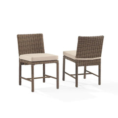 Crosley Bradenton 2pc Wicker Outdoor Dining Chair Set - KO70421WB - The Home Selection