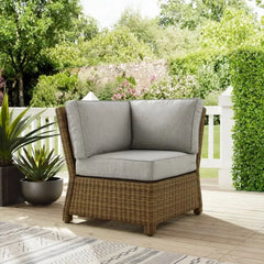 Crosley Bradenton 31.50 Inch Outdoor Wicker Sectional Corner Chair - KO70018 - The Home Selection