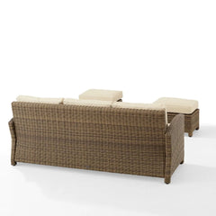 Crosley Bradenton 3pc Wicker Outdoor Sofa Patio Furniture Set - KO70186WB - The Home Selection
