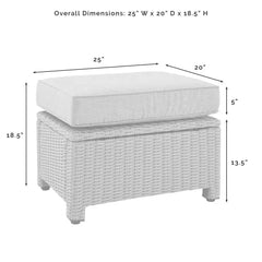 Crosley Bradenton 4pc Wicker Outdoor Sectional Patio Furniture Set - KO70187WB - The Home Selection