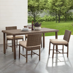 Crosley Bradenton 5pc Wicker Outdoor Dining Set - KO70427WB - The Home Selection