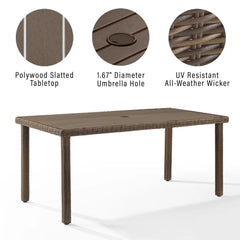 Crosley Bradenton 5pc Wicker Outdoor Dining Set - KO70427WB - The Home Selection