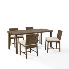 Crosley Bradenton 5pc Wicker Outdoor Dining Set - KO70427WB - The Home Selection