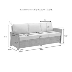 Crosley Bradenton 5pc Wicker Outdoor Sofa And Swivel Rocker Set - KO70425WB - The Home Selection