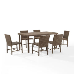 Crosley Bradenton 7pc Wicker Outdoor Dining Set - KO70420WB - The Home Selection