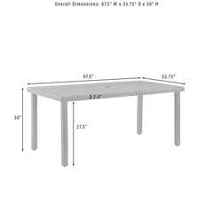 Crosley Bradenton 7pc Wicker Outdoor Dining Set - KO70420WB - The Home Selection