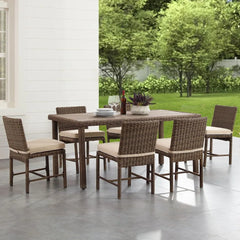 Crosley Bradenton 7pc Wicker Outdoor Dining Set - KO70420WB - The Home Selection