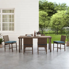 Crosley Bradenton 7pc Wicker Outdoor Dining Set - KO70420WB - The Home Selection