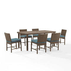 Crosley Bradenton 7pc Wicker Outdoor Dining Set - KO70420WB - The Home Selection