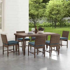Crosley Bradenton 7pc Wicker Outdoor Dining Set - KO70420WB - The Home Selection