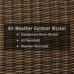 Crosley Bradenton 7pc Wicker Outdoor Sofa Patio Furniture Set - KO70185WB - The Home Selection