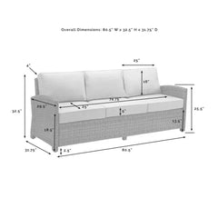 Crosley Bradenton 7pc Wicker Outdoor Sofa Patio Furniture Set - KO70185WB - The Home Selection