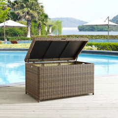 Crosley Bradenton Wicker Outdoor Storage Box - CO7305-WB - The Home Selection