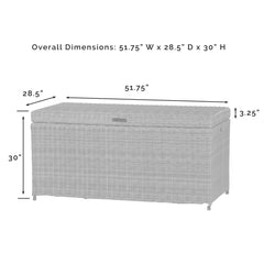 Crosley Bradenton Wicker Outdoor Storage Box - CO7305-WB - The Home Selection