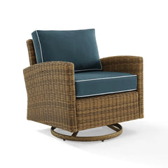 Crosley Bradenton Wicker Swivel Rocker Outdoor Chair - KO70422WB - The Home Selection