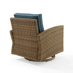 Crosley Bradenton Wicker Swivel Rocker Outdoor Chair - KO70422WB - The Home Selection