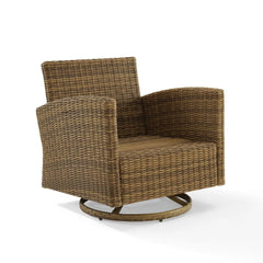 Crosley Bradenton Wicker Swivel Rocker Outdoor Chair - KO70422WB - The Home Selection