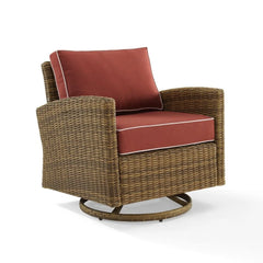Crosley Bradenton Wicker Swivel Rocker Outdoor Chair - KO70422WB - The Home Selection