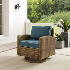 Crosley Bradenton Wicker Swivel Rocker Outdoor Chair - KO70422WB - The Home Selection