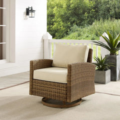 Crosley Bradenton Wicker Swivel Rocker Outdoor Chair - KO70422WB - The Home Selection