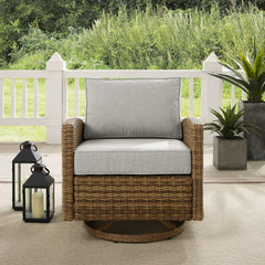 Crosley Bradenton Wicker Swivel Rocker Outdoor Chair - KO70422WB - The Home Selection