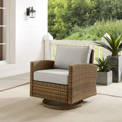 Crosley Bradenton Wicker Swivel Rocker Outdoor Chair - KO70422WB - The Home Selection