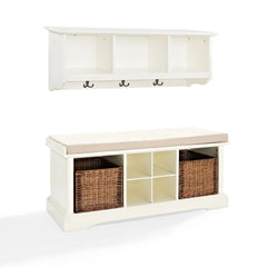 Crosley Brennan 2-piece Entryway Set - KF60001WH - The Home Selection