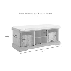 Crosley Brennan 2-piece Entryway Set - KF60001WH - The Home Selection