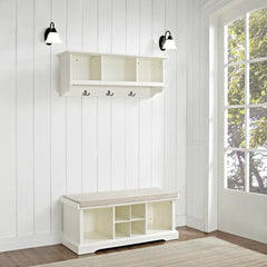 Crosley Brennan 2-piece Entryway Set - KF60001WH - The Home Selection