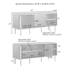 Crosley Brody Record Storage Sideboard - CF1144-BK - The Home Selection