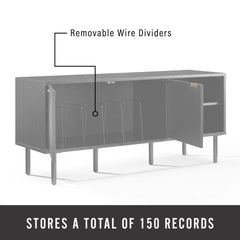 Crosley Brody Record Storage Sideboard - CF1144-BK - The Home Selection