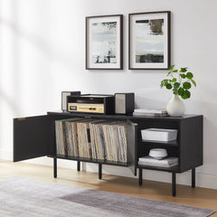 Crosley Brody Record Storage Sideboard - CF1144-BK - The Home Selection