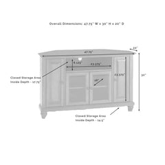 Crosley Cambridge Corner Tv Stand For 50+ Inch Tv - KF10006DMA - The Home Selection