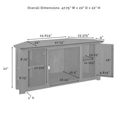 Crosley Camden 48" Corner Tv Stand W/Fireplace - KF100648 - The Home Selection