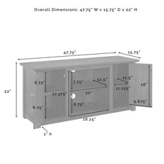 Crosley Camden Low Profile Tv Stand For 50+ Inch Tv - CF101148-DW - The Home Selection