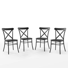 Crosley Camille 4-piece Metal Dining Chair Set - KF20030MB - The Home Selection