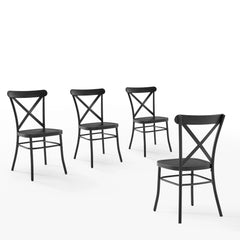 Crosley Camille 4-piece Metal Dining Chair Set - KF20030MB - The Home Selection