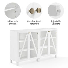 Crosley Cassai 2-piece Media Sideboard Cabinet Set - KF13133 - The Home Selection