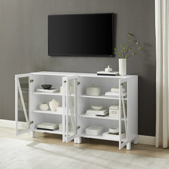 Crosley Cassai 2-piece Media Sideboard Cabinet Set - KF13133 - The Home Selection