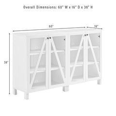 Crosley Cassai 2-piece Media Sideboard Cabinet Set - KF13133 - The Home Selection