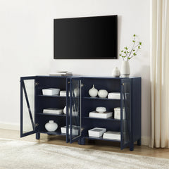 Crosley Cassai 2-piece Media Sideboard Cabinet Set - KF13133 - The Home Selection
