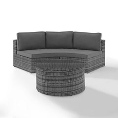 Crosley Catalina 83 Inch 2pc Outdoor Wicker Sectional Set - KO70034 - The Home Selection