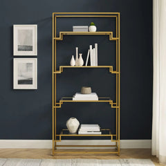 Crosley Celeste Etagere Bookcase - CF1411-GL - The Home Selection