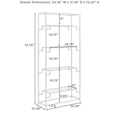 Crosley Celeste Etagere Bookcase - CF1411-GL - The Home Selection