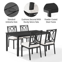 Crosley Chambers 5pc Outdoor Dining Set - KO60054MB-CR - The Home Selection