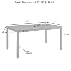 Crosley Chambers 5pc Outdoor Dining Set - KO60054MB-CR - The Home Selection