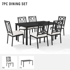 Crosley Chambers 7pc Outdoor Dining Set - KO60055MB-CR - The Home Selection