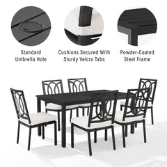 Crosley Chambers 7pc Outdoor Dining Set - KO60055MB-CR - The Home Selection
