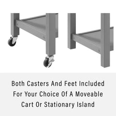 Crosley Chloe Stainless Steel Top Kitchen Island/cart - CF3027SS-GY - The Home Selection